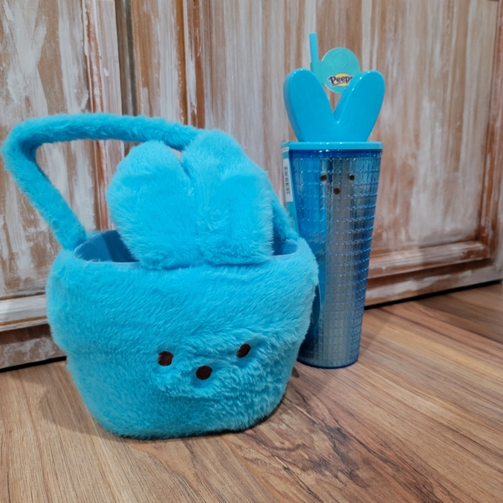 NWT PEEPS Treat Basket and Tumbler Bundle